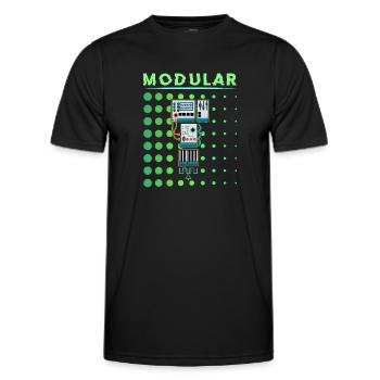 Synthesizer Synth Keyboard Elektronische Musiker - Männer Funktions-T-Shirt - Schwarz - Vorne - AI Model Male 178 dark (178cm)