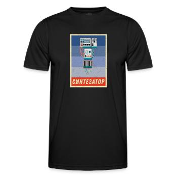 Synthesizer Synth Keyboard Elektronische Musiker - Männer Funktions-T-Shirt - Schwarz - Vorne - AI Model Male 178 dark (178cm)