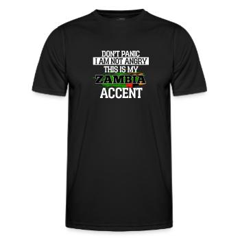 Zambia - Men's Functional T-Shirt - black - Front - AI Model Male 178 dark (178cm)