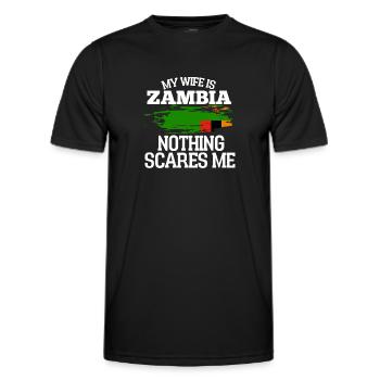 Zambia - Men's Functional T-Shirt - black - Front - AI Model Male 178 dark (178cm)