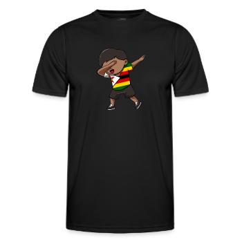 Zimbabwe - T-shirt sport Homme - noir - Devant - AI Model Male 178 dark (178cm)