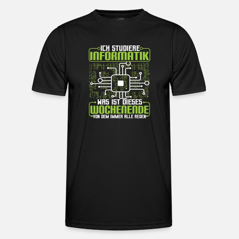 Informatikstudent Programmierer - Männer Funktions-T-Shirt - Schwarz