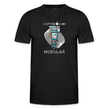 Synthesizer Synth Keyboard Elektronische Musiker - Männer Funktions-T-Shirt - Schwarz - Vorne - AI Model Male 178 dark (178cm)