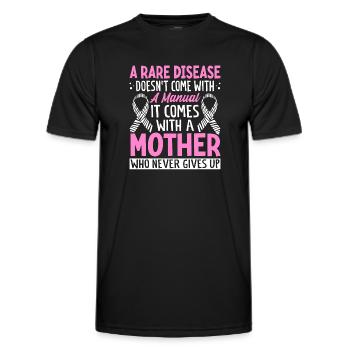Rare Disease Awareness Rare Illness Zebra Ribbon - Men's Functional T-Shirt - black - Front - AI Model Male 178 dark (178cm)