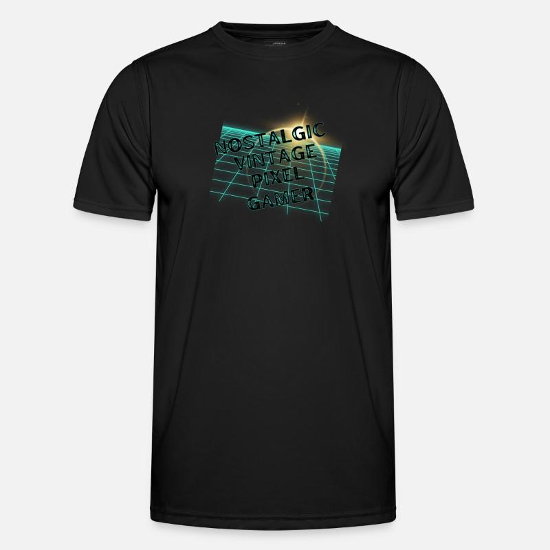 Nostalgic Vintage Pixel Gamer Men's Functional T-Shirt