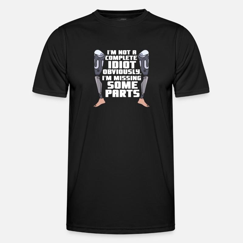 Missing Some Parts - Männer Funktions-T-Shirt - Schwarz
