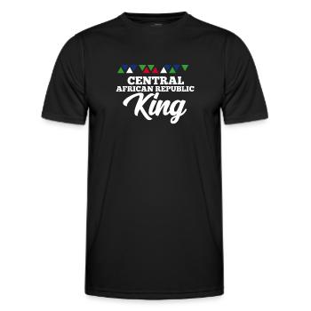 République centrafricaine - T-shirt sport Homme - noir - Devant - AI Model Male 178 dark (178cm)