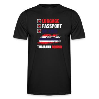 Luggage Passport No Kids Thailand Bound - Men's Functional T-Shirt - black - Front - AI Model Male 178 dark (178cm)