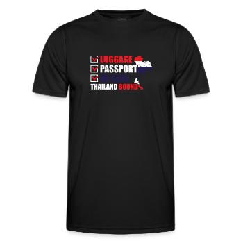 Luggage Passport No Kids Thailand Bound - Men's Functional T-Shirt - black - Front - AI Model Male 178 dark (178cm)