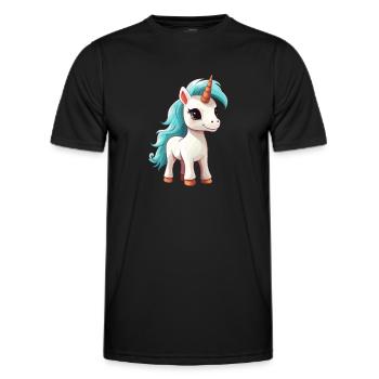 Einhornliebhaber - Liebe Mythische Kreatur - - Männer Funktions-T-Shirt - Schwarz - Vorne - AI Model Male 178 dark (178cm)