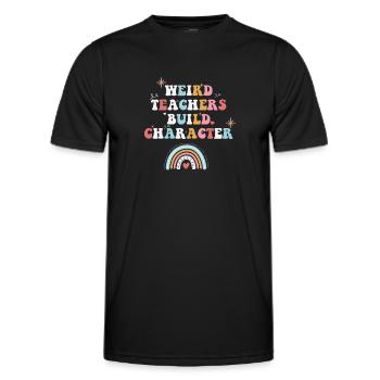 Weird Teachers Build Character - T-shirt sport Homme - noir - Devant - AI Model Male 178 dark (178cm)