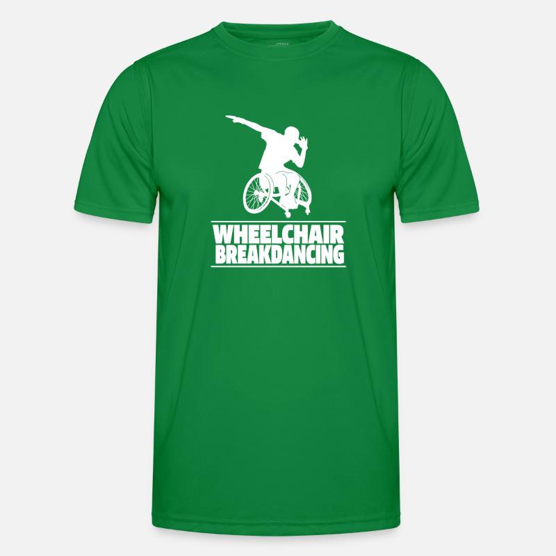 Breakdance Breakdancer Breakdancing Rollstuhl Männer Funktions-T-Shirt
