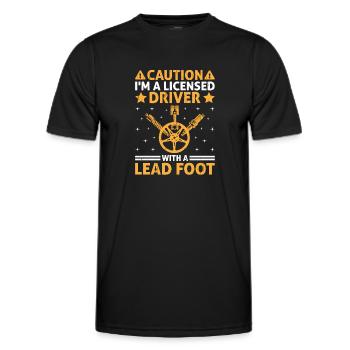 Driving License Passed New Driver Permit Driving S - Men's Functional T-Shirt - black - Front - AI Model Male 178 dark (178cm)