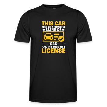 Driving License Passed New Driver Permit Driving S - Men's Functional T-Shirt - black - Front - AI Model Male 178 dark (178cm)