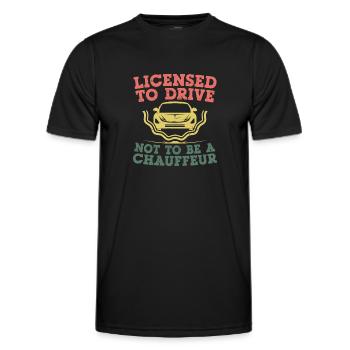 Driving License Passed New Driver Permit Driving S - Men's Functional T-Shirt - black - Front - AI Model Male 178 dark (178cm)