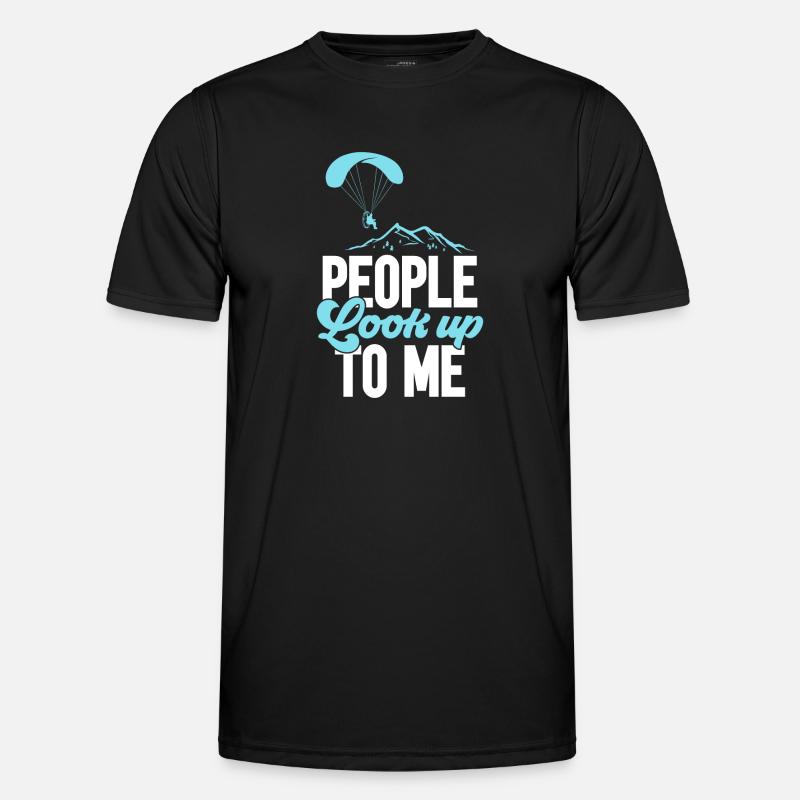 Paramotor Motorized paraglider - Men's Functional T-Shirt - black