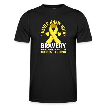 Childhood Cancer Friend Family Childhood Cancer - Men's Functional T-Shirt - black - Front - AI Model Male 178 dark (178cm)