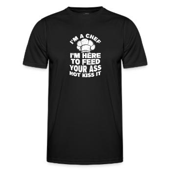 Ich bin ein Koch, ich bin hier, um deinen - Männer Funktions-T-Shirt - Schwarz - Vorne - AI Model Male 178 dark (178cm)