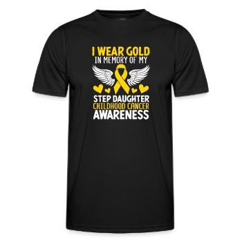 Childhood Cancer Step Daughter Childhood Cancer - Men's Functional T-Shirt - black - Front - AI Model Male 178 dark (178cm)