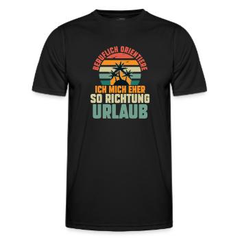 Sommerurlaub Urlauber Urlaub - Männer Funktions-T-Shirt - Schwarz - Vorne - AI Model Male 178 dark (178cm)