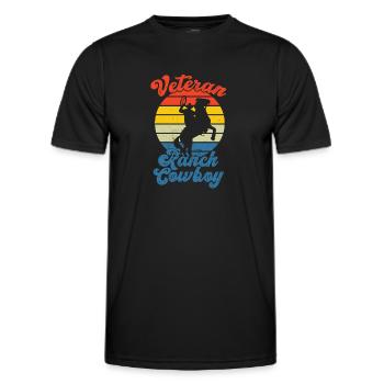 Rodeo Cowboy Ranch Cowboy - Männer Funktions-T-Shirt - Schwarz - Vorne - AI Model Male 178 dark (178cm)