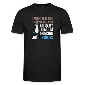 Blue-footed Booby Seabird Blue-footed Booby Seabird - Men's Functional T-Shirt - black - Front - AI Model Male 178 dark (178cm)