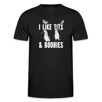 Blue-footed Booby Seabird Blue-footed Booby Seabird - Men's Functional T-Shirt - black - Front - AI Model Male 178 dark (178cm)