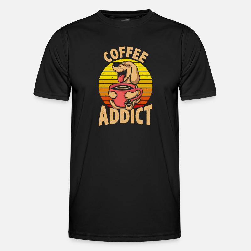 Rétro dépendant du café T-shirt sport Homme