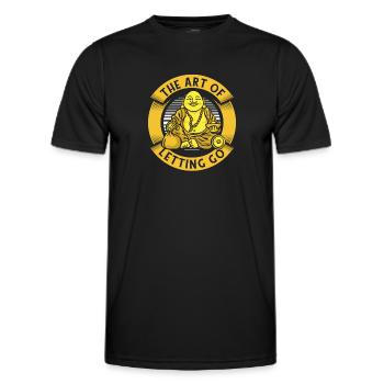 Buddha Buddhist Lustig - Männer Funktions-T-Shirt - Schwarz - Vorne - AI Model Male 178 dark (178cm)