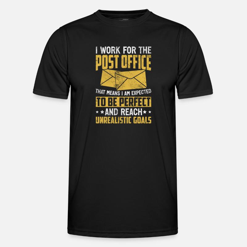 Postangestellter Lustiger Postbote Postbote Postbote Post - Männer Funktions-T-Shirt - Schwarz