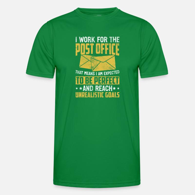 Postangestellter Lustiger Postbote Postbote Postbote Post Männer Funktions-T-Shirt