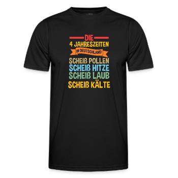 Die 4 Jahreszeiten In Deutschland - Männer Funktions-T-Shirt - Schwarz - Vorne - AI Model Male 178 dark (178cm)