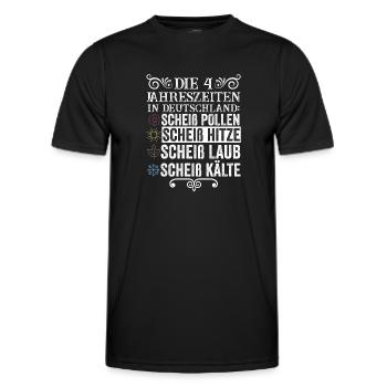 Die 4 Jahreszeiten In Deutschland - Männer Funktions-T-Shirt - Schwarz - Vorne - AI Model Male 178 dark (178cm)