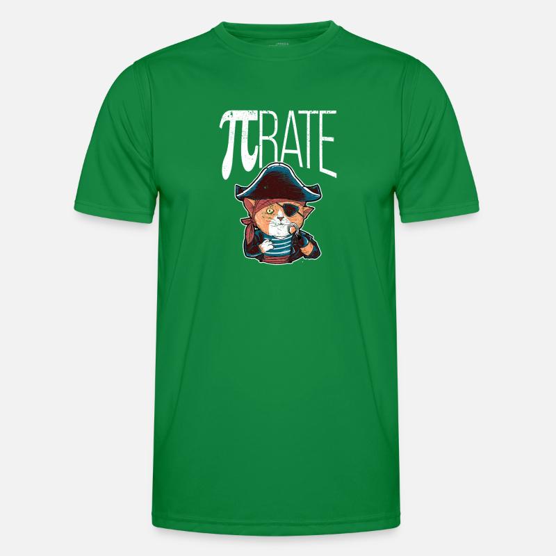 Drôle Pi Day Math Science Cat Pirate T-shirt sport Homme