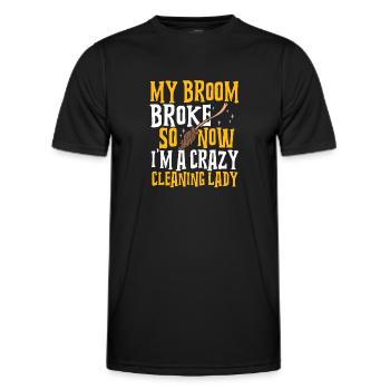 Aide domestique, femme de ménage, femme de ménage - T-shirt sport Homme - noir - Devant - AI Model Male 178 dark (178cm)