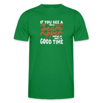 If you see a seam ripper, there is now no - Men's Functional T-Shirt - kelly green - Front - AI Model Male 178 dark (178cm)