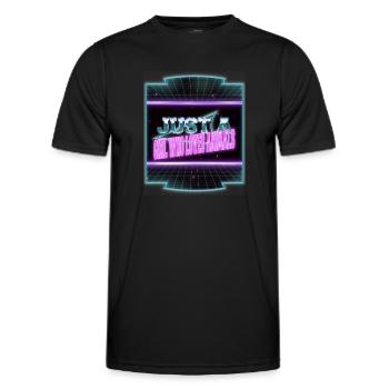 joke love books and cats art readers book children - Männer Funktions-T-Shirt - Schwarz - Vorne - AI Model Male 178 dark (178cm)