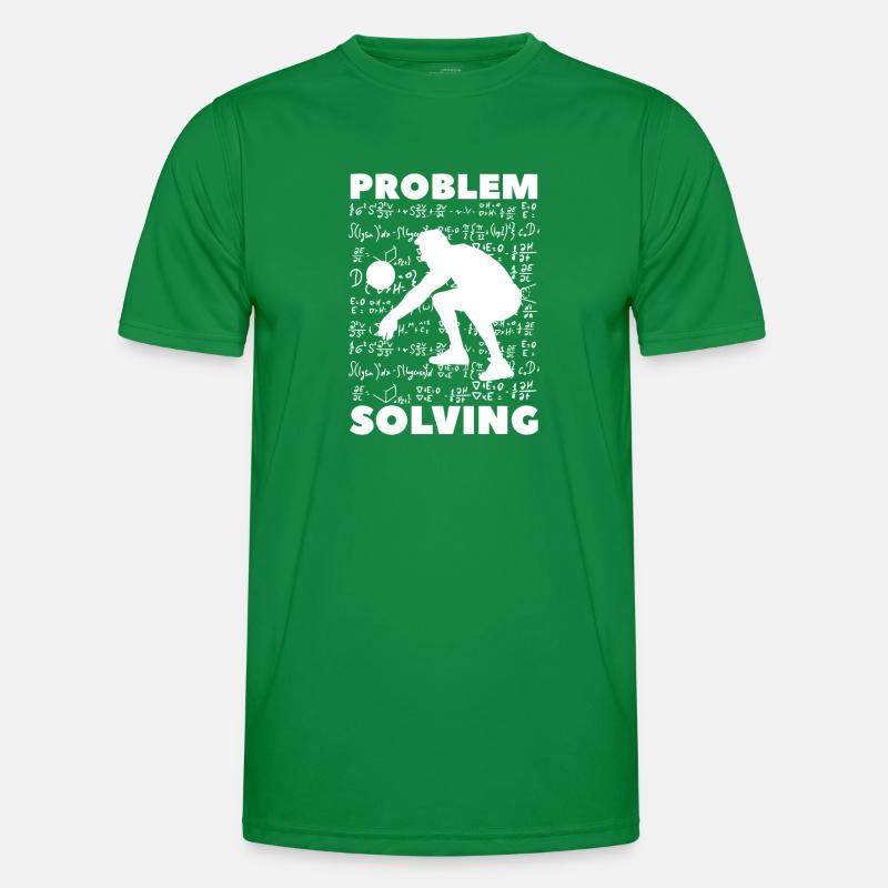 Men Volleyball Coach Libero School Problem Solving Men's Functional T-Shirt