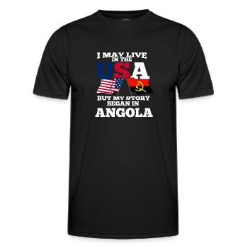 Angola Usa - Männer Funktions-T-Shirt - Schwarz - Vorne - AI Model Male 178 dark (178cm)