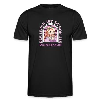 Prinzessin Fun - Männer Funktions-T-Shirt - Schwarz - Vorne - AI Model Male 178 dark (178cm)