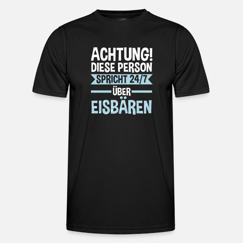 Eisbär Eisbären - Männer Funktions-T-Shirt - Schwarz