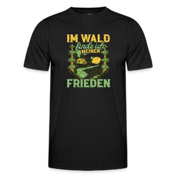 Naturliebhaber Förster Natur Waldliebhaber Wälder - Männer Funktions-T-Shirt - Schwarz - Vorne - AI Model Male 178 dark (178cm)