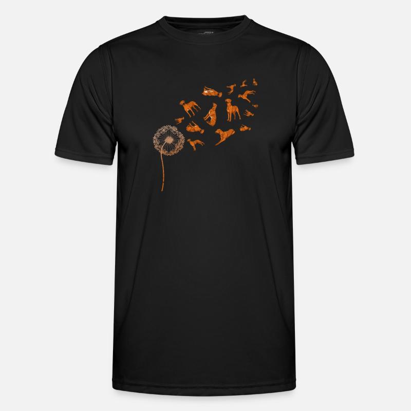 Dog Gift Dandelion Rhodesian Ridgeback - Men's Functional T-Shirt - black