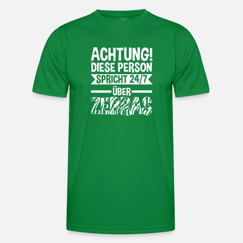 Zebra Männer Funktions-T-Shirt