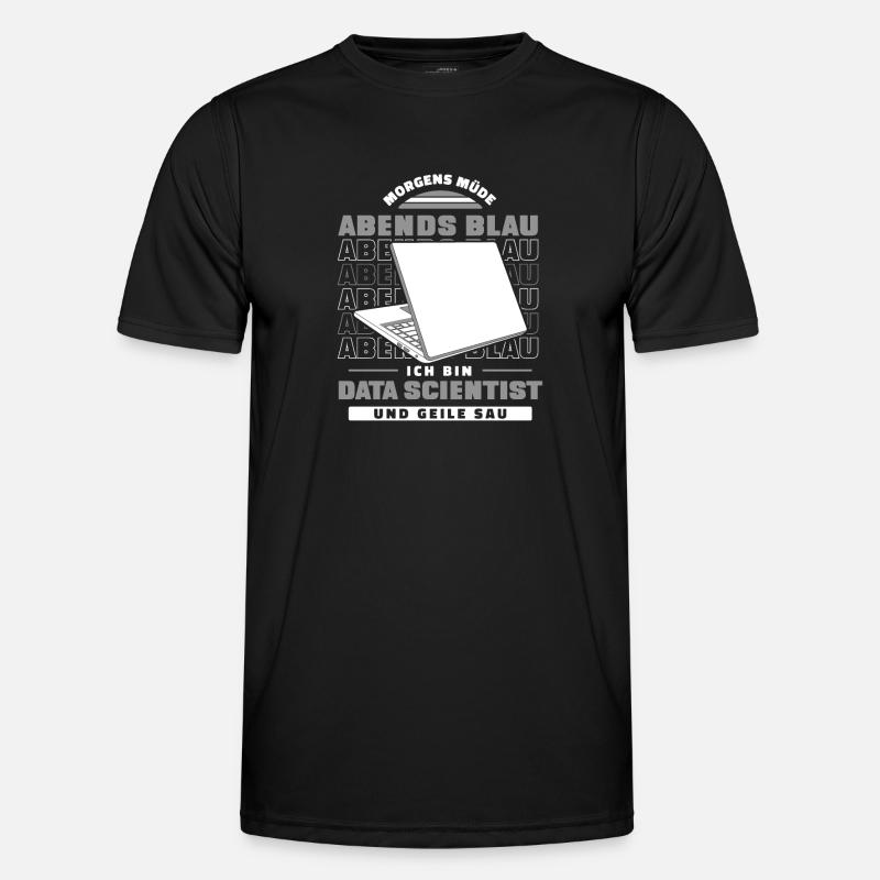 Data Science Data Analyst - Männer Funktions-T-Shirt - Schwarz
