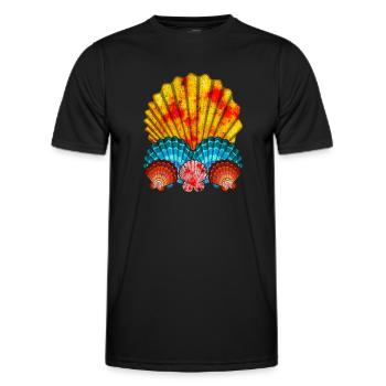 Sommerurlaub Geschenk Farbenfrohes Muschel - Männer Funktions-T-Shirt - Schwarz - Vorne - AI Model Male 178 dark (178cm)