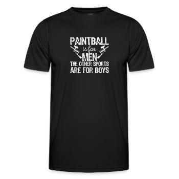 Paintball ist für Männer, die anderen Sportarten - Männer Funktions-T-Shirt - Schwarz - Vorne - AI Model Male 178 dark (178cm)