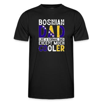 Bosnie-Herzégovine Drapeau Bosnie - T-shirt sport Homme - noir - Devant - AI Model Male 178 dark (178cm)
