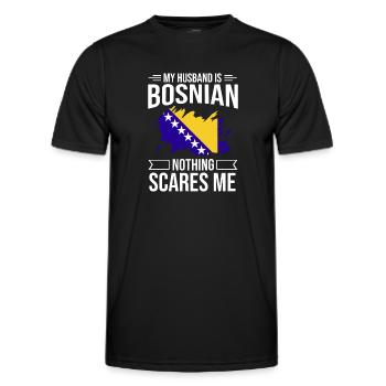 Bosnie-Herzégovine Drapeau Bosnie - T-shirt sport Homme - noir - Devant - AI Model Male 178 dark (178cm)