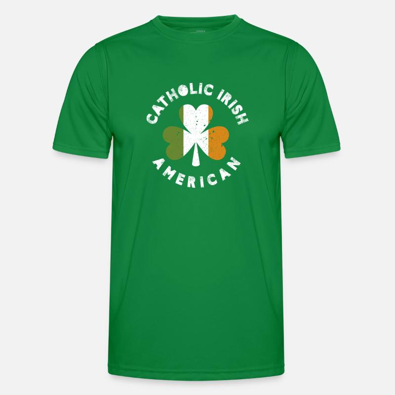 Catholic Irish American Men's Functional T-Shirt
